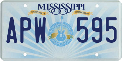 MS license plate APW595