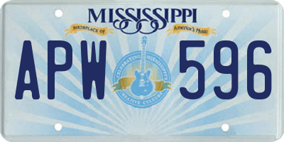 MS license plate APW596