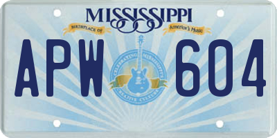 MS license plate APW604