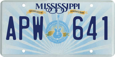 MS license plate APW641