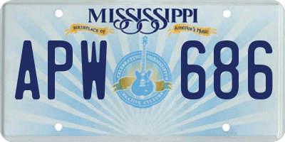 MS license plate APW686