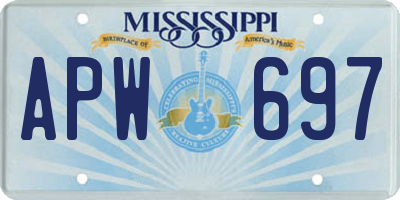 MS license plate APW697