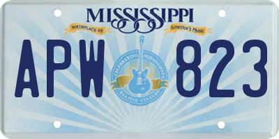 MS license plate APW823