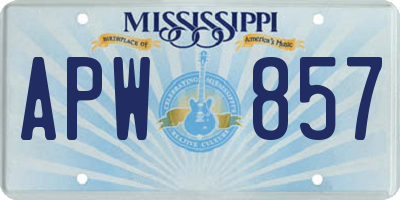 MS license plate APW857