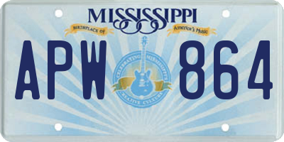 MS license plate APW864