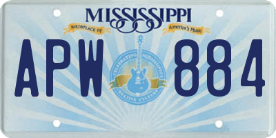 MS license plate APW884