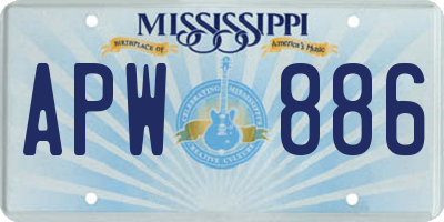 MS license plate APW886