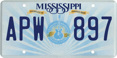 MS license plate APW897