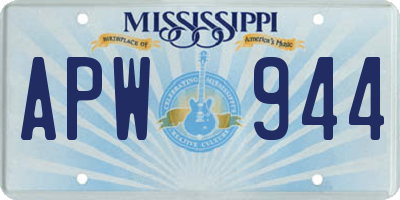 MS license plate APW944