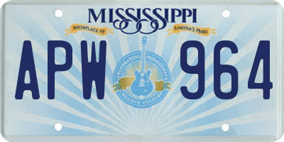 MS license plate APW964