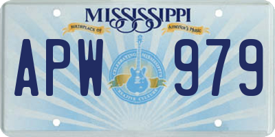 MS license plate APW979