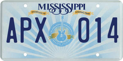 MS license plate APX014