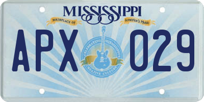 MS license plate APX029