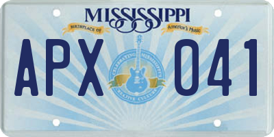 MS license plate APX041