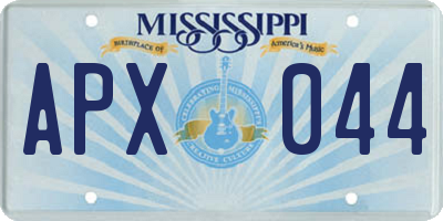 MS license plate APX044