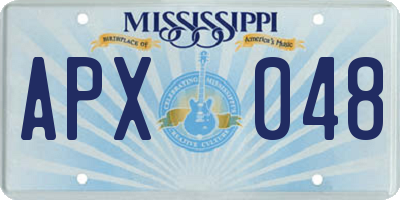 MS license plate APX048