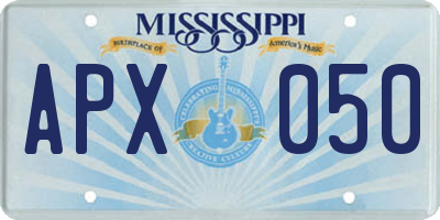 MS license plate APX050