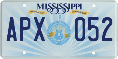 MS license plate APX052