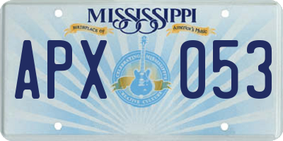 MS license plate APX053