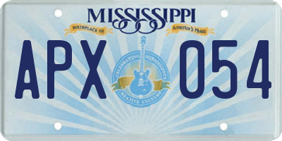 MS license plate APX054