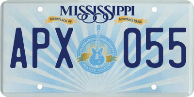 MS license plate APX055