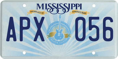 MS license plate APX056