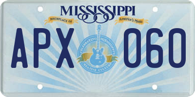 MS license plate APX060