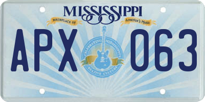 MS license plate APX063