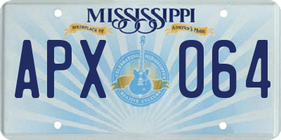 MS license plate APX064