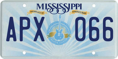 MS license plate APX066