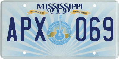 MS license plate APX069
