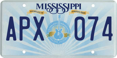 MS license plate APX074