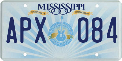 MS license plate APX084