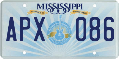 MS license plate APX086