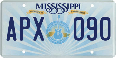 MS license plate APX090