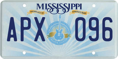 MS license plate APX096