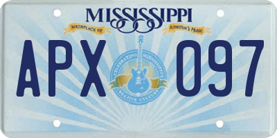 MS license plate APX097