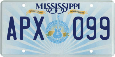 MS license plate APX099