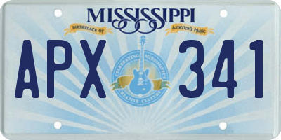 MS license plate APX341