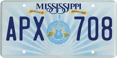 MS license plate APX708