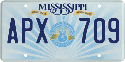 MS license plate APX709
