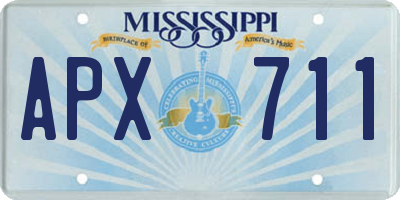 MS license plate APX711