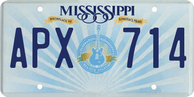 MS license plate APX714