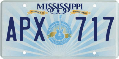 MS license plate APX717
