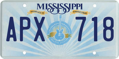 MS license plate APX718