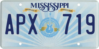 MS license plate APX719