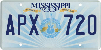 MS license plate APX720
