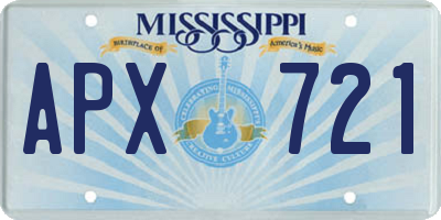 MS license plate APX721