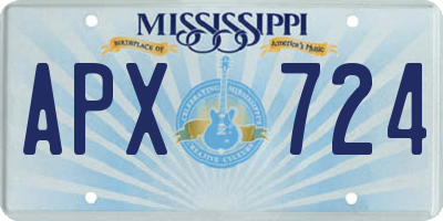 MS license plate APX724