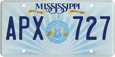 MS license plate APX727
